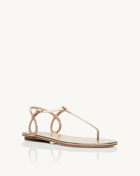 Women Inviting Flats Almost Bare Sandal Flat Gold