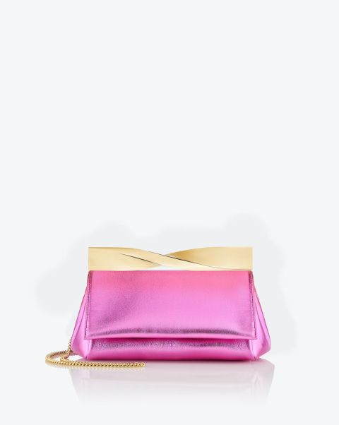 Mini Twist Clutch Women Fuchsia Mini Bags Deal