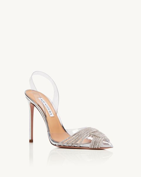 Bridal Shoes Women Gatsby Sling 105 Silver Cheap
